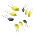 Mini Yellow and Gray Box 5mm Metallized Polyester Film Capacitor Tmcf07